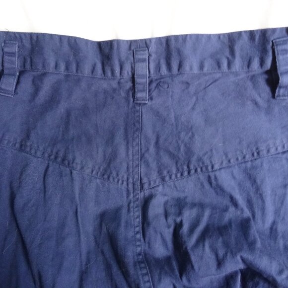 womens vintage style size 12 navy blue button up skirt maxi - Picture 6 of 9